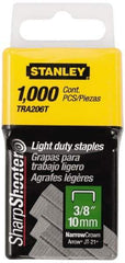 Stanley - 7/16" Wide Galvanized Steel Light Duty Staples - 3/8" Leg Length - Top Tool & Supply