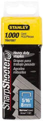 Stanley - 27/64" Wide Galvanized Steel Heavy Duty Power Crown Staples - 5/16" Leg Length - Top Tool & Supply