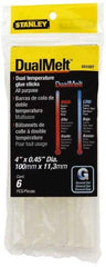 Stanley - 7/16" Diam, 4" Long, Opaque Hot Melt, Low Melt Glue Stick - GS Series - Top Tool & Supply