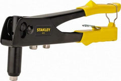 Stanley - Right Angle Head Hand Riveter - 1/8 to 3/16" Rivet Capacity, 10" OAL - Top Tool & Supply