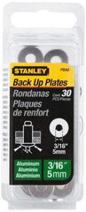 Stanley - Size 6, 1/2" Rivet Diam, Aluminum Round Blind Rivet Backup Washer - 1/16" Thick - Top Tool & Supply