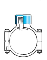 Value Collection - 4 x 1-1/2" CPVC Plastic Pipe Clamp On Saddle with Viton O-Ring - Top Tool & Supply