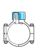 Value Collection - 6 x 4" PVC Plastic Pipe Clamp On Saddle with EPDM O-Ring - Schedule 40, Pipe O.D. x SR Fipt End Connections - Top Tool & Supply