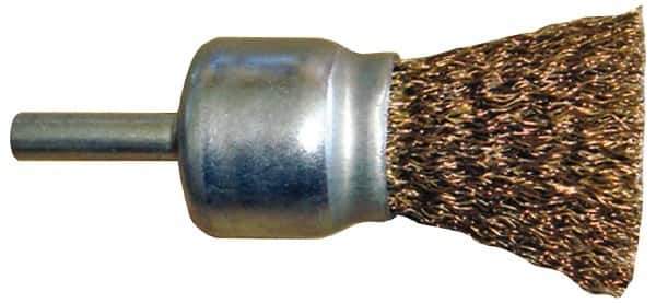 Value Collection - 4" Brush Diam, Flared End Brush - 1/4" Diam Shank, 15,000 Max RPM - Top Tool & Supply