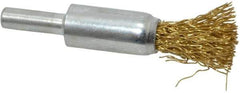 Value Collection - 1/2" Brush Diam, End Brush - Medium Grade, 1/4" Diam Shank, 20,000 Max RPM - Top Tool & Supply