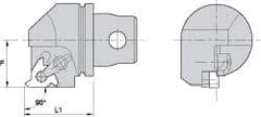 Kennametal - Insert Style LT 16EL, 35mm Head Length, Left Hand Cut, External Modular Threading Cutting Unit Head - System Size KM32, 22mm Center to Cutting Edge, Series LT Threading - Top Tool & Supply