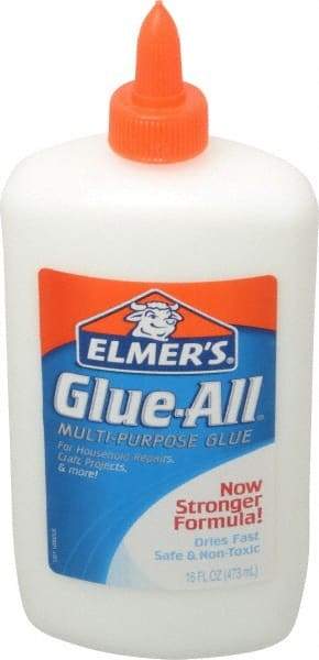 Elmer's - 16 oz Bottle White All Purpose Glue - 5 min Working Time, Bonds to Ceramic, Fabric, Leather, Paper & Wood - Top Tool & Supply