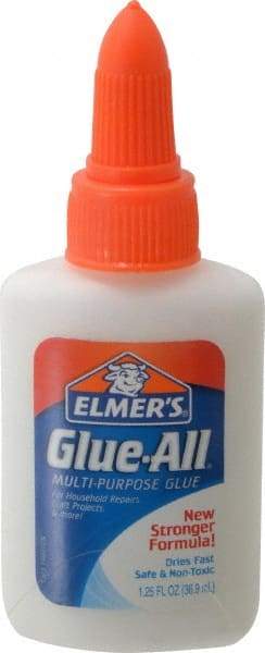 Elmer's - 0.25 oz Bottle White All Purpose Glue - 5 min Working Time, Bonds to Ceramic, Fabric, Leather, Paper & Wood - Top Tool & Supply