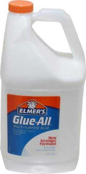 Elmer's - 1 Gal Bottle White All Purpose Glue - 5 min Working Time, Bonds to Ceramic, Fabric, Leather, Paper & Wood - Top Tool & Supply