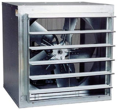 Fantech - 30" Blade, Belt Drive, 1 hp, 9,535 CFM, TEAO Exhaust Fan - 34-1/4" Opening Height x 34-1/4" Opening Width, 25-1/4" Deep, 208 to 220/440 Volt, 1 Speed, Three Phase - Top Tool & Supply