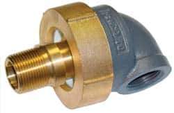 Barco - 4-1/4" Pipe, 4-1/4" Flange Thickness, 90° Casing, Straight Ball Swivel Joint - Bronze Ball & Nut with Iron Body, 300 psi Water, 200 psi Steam, Size Code 20, NPT Ends - Top Tool & Supply