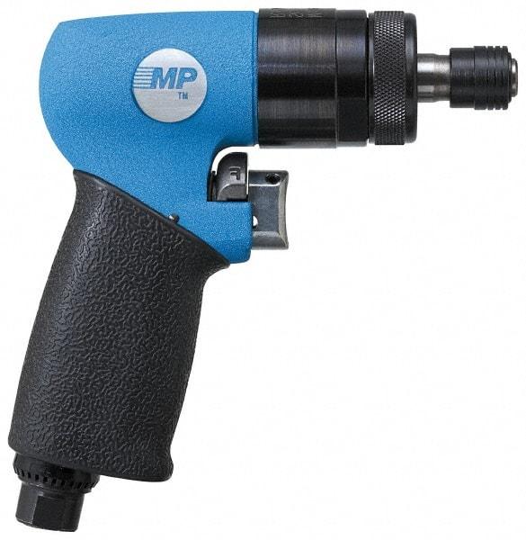 Master Power - 1/4" Bit Holder, 1,100 RPM, Pistol Grip Handle Air Screwdriver - 85 (Soft Pull) & 120 (Hard Slam) In/Lb Torque, 22 CFM - Top Tool & Supply