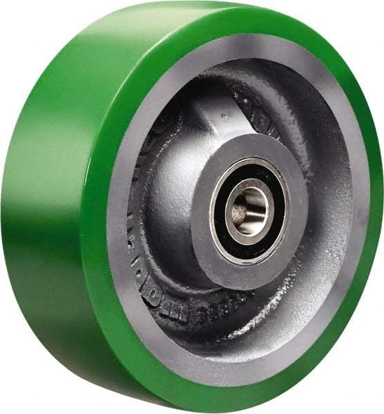 Hamilton - 6 Inch Diameter x 2 Inch Wide, Polyurethane on Cast Iron Caster Wheel - 1,200 Lb. Capacity, 2-1/2 Inch Hub Length, 3/4 Inch Axle Diameter, Sealed Precision Ball Bearing - Top Tool & Supply