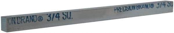 Made in USA - 12" Long x 3/4" High x 3/4" Wide, Zinc-Plated Key Stock - Low Carbon Steel - Top Tool & Supply