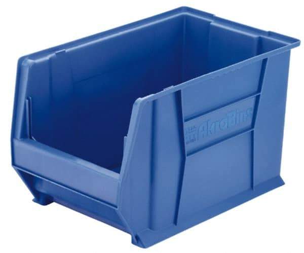 Akro-Mils - 300 Lb. Load Capacity, 20" Deep, Red Polymer Hopper Stacking Bin - 12" High x 18-3/8" Wide x 20" Long - Top Tool & Supply