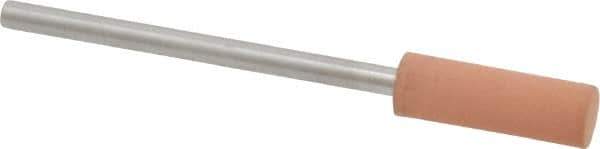 Value Collection - 5mm Max Diam x 15mm Long, Cylinder, Rubberized Point - Very Fine Grade, Ceramic, Mounted - Top Tool & Supply