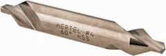 Hertel - #4 Plain Cut 60° Incl Angle High Speed Steel Combo Drill & Countersink - Top Tool & Supply