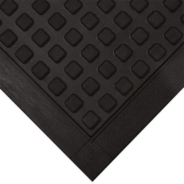 Wearwell - 5' Long x 2' Wide x 5/8" Thick, Anti-Fatigue Modular Matting Ramp Edge - Female, 1 Interlocking Side, Black, For Dry Areas, Series 502 - Top Tool & Supply