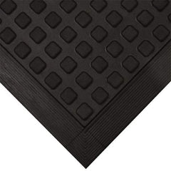 Wearwell - 5' Long x 2' Wide x 5/8" Thick, Anti-Fatigue Modular Matting Ramp Edge - Male, 1 Interlocking Side, Black, For Dry Areas, Series 502 - Top Tool & Supply