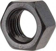 Gibraltar - 7/8-9 UNC Steel Right Hand Heavy Hex Nut - 1-5/16" Across Flats, 3/4" High, Black Oxide Finish - Top Tool & Supply