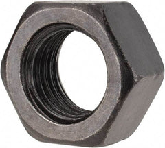 Gibraltar - 1-8 UNC Steel Right Hand Heavy Hex Nut - 1-1/2" Across Flats, 55/64" High, Black Oxide Finish - Top Tool & Supply