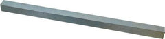 Made in USA - 12" Long x 5/8" High x 5/8" Wide, Zinc-Plated Undersized Key Stock - C1018 Steel - Top Tool & Supply