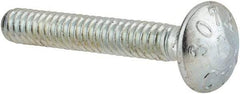 Value Collection - #10-24 UNC 1-1/4" Length Under Head, Standard Square Neck, Carriage Bolt - Grade 2 Steel, Zinc-Plated Finish - Top Tool & Supply