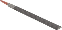 Simonds File - 6" Long, Bastard Cut, Half Round American-Pattern File - Double Cut, Tang - Top Tool & Supply