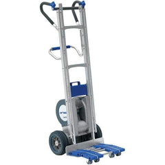 Wesco Industrial Products - 725 Lb Capacity 63" OAH Stair Climbing Battery Powered Hand Truck - Ergonomic Dual Grip Handle, Aluminum, Microcellular Wheels - Top Tool & Supply