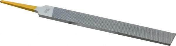 PFERD - 6" Swiss Pattern Hand File - Double Cut, 5/8" Width Diam x 5/32" Thick, With Tang - Top Tool & Supply