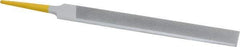 PFERD - 6" Swiss Pattern Hand File - Double Cut, 5/8" Width Diam x 5/32" Thick, With Tang - Top Tool & Supply