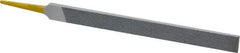 PFERD - 6" Swiss Pattern Regular Pillar File - Double Cut, 1/2" Width Diam x 5/32" Thick, With Tang - Top Tool & Supply