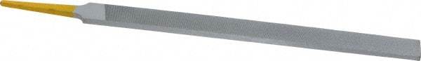 PFERD - 8" Swiss Pattern Regular Pillar File - Double Cut, 9/16" Width Diam x 7/32" Thick, With Tang - Top Tool & Supply