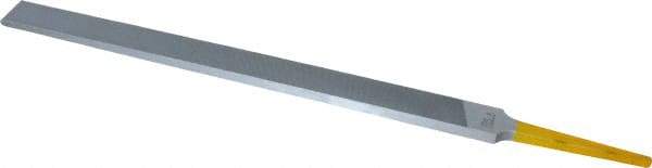 PFERD - 8" Swiss Pattern Regular Pillar File - Double Cut, 9/16" Width Diam x 7/32" Thick, With Tang - Top Tool & Supply