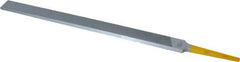 PFERD - 8" Swiss Pattern Regular Pillar File - Double Cut, 9/16" Width Diam x 7/32" Thick, With Tang - Top Tool & Supply