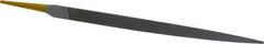 PFERD - 8" Swiss Pattern Three Square File - Double Cut, 5/8" Width Diam x 5/8" Thick, With Tang - Top Tool & Supply