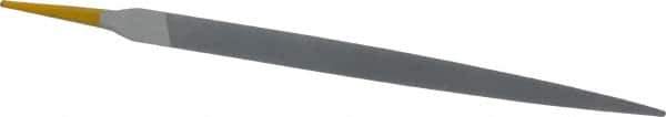 PFERD - 8" Swiss Pattern Three Square File - Double Cut, 5/8" Width Diam x 5/8" Thick, With Tang - Top Tool & Supply