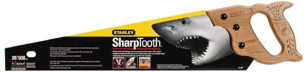 Stanley - 20" Steel Blade Handsaw - Hardwood Handle, Wood D Style, 24-1/2" OAL - Top Tool & Supply