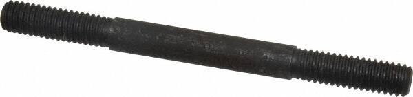 Gibraltar - 3/8-16 4-1/2" OAL Equal Double Threaded Stud - Alloy Steel, Black Oxide Finish, 1-1/4" Equal Thread Length - Top Tool & Supply