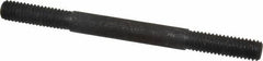 Gibraltar - 3/8-16 4-1/2" OAL Equal Double Threaded Stud - Alloy Steel, Black Oxide Finish, 1-1/4" Equal Thread Length - Top Tool & Supply