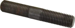 Gibraltar - 1-8 6" OAL Equal Double Threaded Stud - Alloy Steel, Black Oxide Finish, 2-3/8" Equal Thread Length - Top Tool & Supply