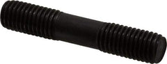 Gibraltar - M12x1.75 65mm OAL Equal Double Threaded Stud - Alloy Steel, Black Oxide Finish, 20mm Equal Thread Length, Metric - Top Tool & Supply