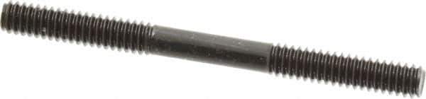 Gibraltar - 1/4-20 3" OAL Equal Double Threaded Stud - Alloy Steel, Black Oxide Finish, 1" Equal Thread Length - Top Tool & Supply