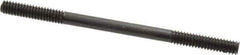 Gibraltar - 1/4-20 4" OAL Equal Double Threaded Stud - Alloy Steel, Black Oxide Finish, 1" Equal Thread Length - Top Tool & Supply