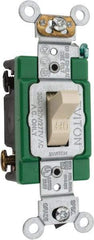 Leviton - 2 Pole, 120 to 277 VAC, 30 Amp, Industrial Grade, Toggle, Wall and Dimmer Light Switch - 1.31 Inch Wide x 4.06 Inch High - Top Tool & Supply