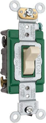 Leviton - 3 Pole, 120 to 277 VAC, 30 Amp, Industrial Grade, Toggle, Wall and Dimmer Light Switch - 1.31 Inch Wide x 4.06 Inch High - Top Tool & Supply