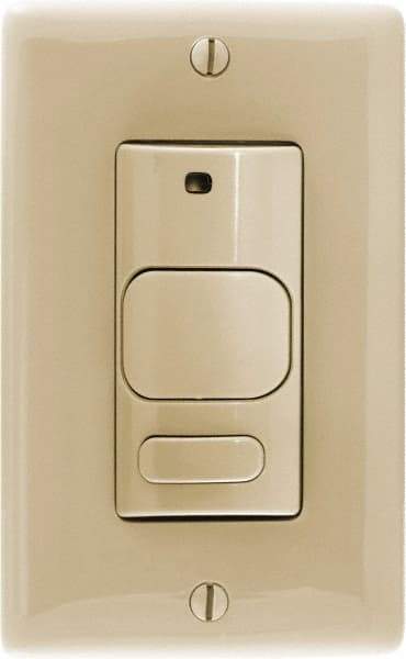 Hubbell Wiring Device-Kellems - 400 Square Ft. Coverage, Infrared Motion Sensor Wall Switch - 800 at 120 V Incandescent, 1,000 at 120 V and 1,800 at 277 V Fluorescent, 120 to 277 VAC, Ivory - Top Tool & Supply