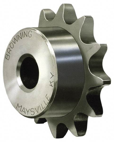 Browning - 14 Teeth, 1/2" Chain Pitch, Chain Size 40, Min Plain Bore Sprocket - 1/2" Bore Diam, 2.247" Pitch Diam, 2.49" Outside Diam - Top Tool & Supply