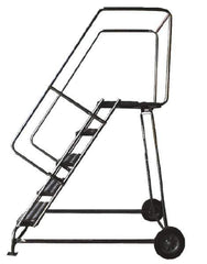 Ballymore - 123" 9 Step Ladder - 300 Lb Capacity, 90" Platform Height, 30" Base Width x 74" Depth, Heavy-Duty Serrated Grating - Top Tool & Supply