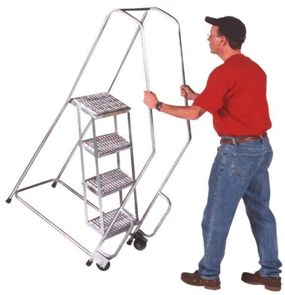 Ballymore - 87" 6 Step Ladder - 300 Lb Capacity, 57" Platform Height, 30" Base Width x 43" Depth, Solid Ribbed Tread - Top Tool & Supply